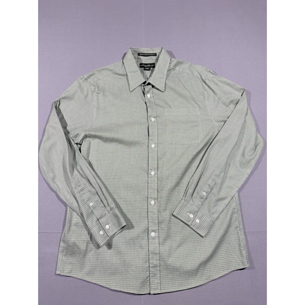 Eddie Bauer Wrinkle-Resistant Long Sleeve Button-Down Shirt Men's Size L